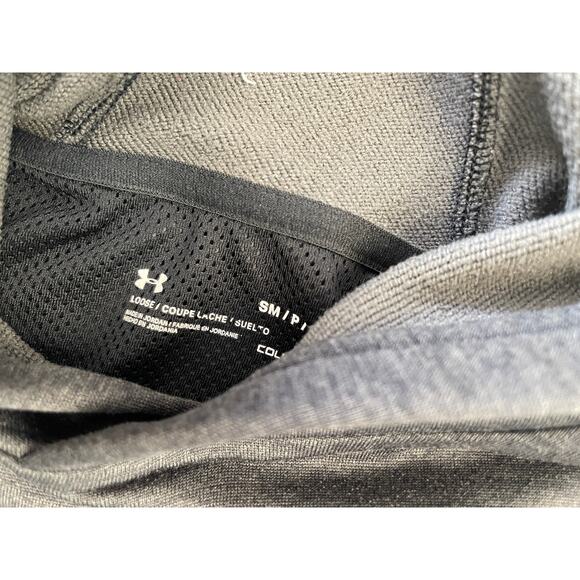 Under Armour Loose Gray Hoodie Pockets Sweatshirt - Size Men's Small - Picture 3 of 9